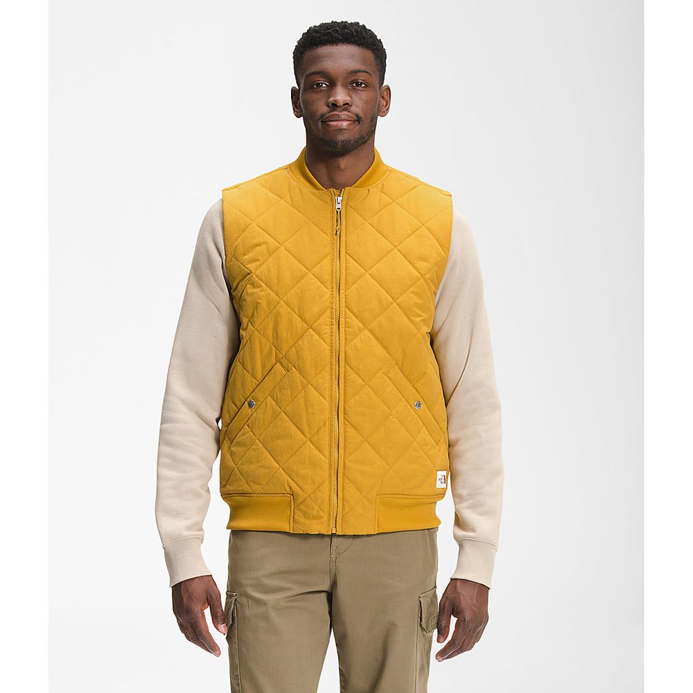 The North Face Vests Mens Australia - The North Face Cuchillo Insulated Yellow (RZX-671358)